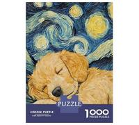 Rompecabezas De 1000 Piezas para Adolescentes Golden Retriever Puppy Rompecabezas para Adultos Juguete Decoración De Pared Decoración Cumpleaños, Navidad 52x38cm/1000pcs