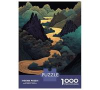 Rompecabezas De 1000 Piezas para Adolescentes Golden River Through Mountains Rompecabezas para Adultos Juguetes DIY Alivio del Estrés Oferta como Regalos para Toda La Familia 70x50cm/1000pcs