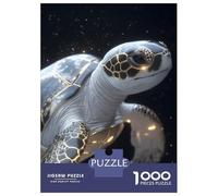 Rompecabezas De 1000 Piezas para Adolescentes Golden Sea Turtle Animal Rompecabezas para Adolescentes Juguetes Antiestrés Regalos para Mujeres Regalos para Reducir El Estrés 38x26cm/1000pcs