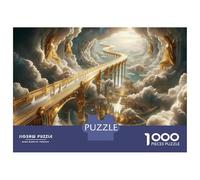 Rompecabezas De 1000 Piezas para Adolescentes Golden Sky Bridge Fantasy Rompecabezas para Adultos Juegos Familiares Regalos para Mujeres Cumpleaños 70x50cm/1000pcs