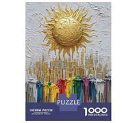 Rompecabezas De 1000 Piezas para Adolescentes Golden Sun Rainbow Painting Rompecabezas para Adultos Juguetes Antiestrés Corte De Precisión Regalos para Amigos Y Familiares 38x26cm/1000pcs