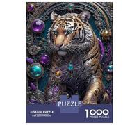 Rompecabezas De 1000 Piezas para Adolescentes Golden Technology Tiger Rompecabezas para Adultos Juegos Familiares Corte De Precisión Regalos Y Cumpleaños Únicos 52x38cm/1000pcs
