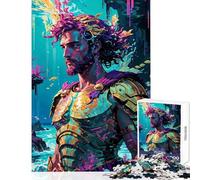 Rompecabezas de 1000 Piezas para Adolescentes Golden Tide︰ Poseidon's Realm Juego práctico Desafío difícil Juguete Educativo Cada Pieza es única - (38x26cm)