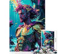 Rompecabezas de 1000 piezas para adolescentes Golden Tide︰ Poseidon's Realm Juegos de relajación Desafío difícil Juguetes antiestrés con piezas de formas aleatorias que encajan perfectamente (50x75cm)