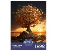 Rompecabezas De 1000 Piezas para Adolescentes Golden Tree of Knowledge Rompecabezas para Adultos Juguetes De Bricolaje Montaje De Patrones Ayuda A Ejercitar El Cerebro 52x38cm/1000pcs