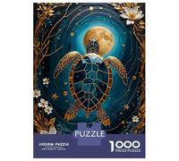 Rompecabezas De 1000 Piezas para Adolescentes Golden Turtle Kintsugi Moon Rompecabezas para Adultos Juego De Ingenio Una Obra De Arte Gran Regalo para Jugar 70x50cm/1000pcs