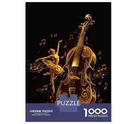 Rompecabezas De 1000 Piezas para Adolescentes Golden Violin Music Notes Rompecabezas para Adultos Juguetes Antiestrés Desafío Difícil Desafiante De Completar 70x50cm/1000pcs