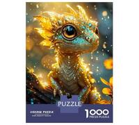 Rompecabezas De 1000 Piezas para Adolescentes Golden Yellow Baby Dragon Rompecabezas Juego De Ingenio Decoración De Pared Regalos De Cumpleaños Y Únicos 70x50cm/1000pcs