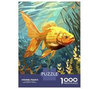 Rompecabezas De 1000 Piezas para Adolescentes Goldfish in Underwater World Rompecabezas para Adultos Juguetes Antiestrés Ensamblaje De Patrones Desafiante De Completar 38x26cm/1000pcs