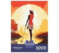 Rompecabezas De 1000 Piezas para Adolescentes Golf Girl Rompecabezas para Adultos Juego Familiar Desafío Difícil 38x26cm/1000pcs