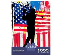 Rompecabezas De 1000 Piezas para Adolescentes Golfing American Flag Rompecabezas para Adultos Juegos Relajantes Ensamblaje De Patrones Regalos De Cumpleaños Y Únicos 70x50cm/1000pcs
