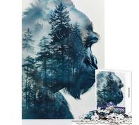 Rompecabezas de 1000 Piezas para Adolescentes Gorila decoración del hogar Juguetes Ideas de Regalos Juegos de relajación Lista de Deseos con Papá Noel tamaño 38x52cm