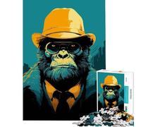 Rompecabezas de 1000 Piezas para Adolescentes Gorilla Mafia Boss Juegos Familiares Juguetes educativos Regalos de Amigo Invisible Ideal para Parejas (tamaño 75x50cm)