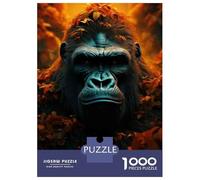 Rompecabezas De 1000 Piezas para Adolescentes Gorilla Wall Art Print-2 Rompecabezas para Adultos Juegos Relajantes Regalos para Mujeres Interacción Entre Padres E Hijos 70x50cm/1000pcs