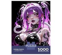 Rompecabezas De 1000 Piezas para Adolescentes Gothic Anime Girl with Snake Rompecabezas para Adultos Juegos Familiares Corte De Precisión Regalos Y Cumpleaños Únicos 52x38cm/1000pcs