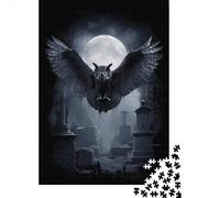 Rompecabezas De 1000 Piezas para Adolescentes Gothic Moonlit Owl Art Print Rompecabezas para Adultos Juguetes DIY para La Diversión Familiar para Cumpleaños, Navidad 70x50cm/1000pcs