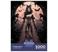 Rompecabezas De 1000 Piezas para Adolescentes Gothic Vampire Woman Art Print Rompecabezas para Adultos Juegos De Relajación Regalos De Cumpleaños para Amigos Y Familiares 52x38cm/1000pcs