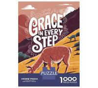 Rompecabezas De 1000 Piezas para Adolescentes Grace in Every Step Illustration Rompecabezas para Adultos Juego Práctico Pero Divertido Y Humorístico Regalos para Reducir El Estrés 70x50cm/1000pcs