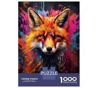 Rompecabezas De 1000 Piezas para Adolescentes Graffiti Splatter Fox Wall Rompecabezas para Adultos Juego Práctico Difícil Regalos De Cumpleaños Y Únicos 52x38cm/1000pcs