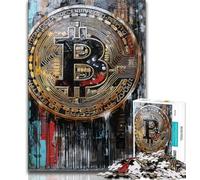Rompecabezas de 1000 Piezas para Adolescentes, Grafiti de Bitcoin, Ayuda a ejercitar el Cerebro, Juguetes adictivos para Cultivar la Paciencia, colección de Artistas, Bellas Artes, 75x50cm