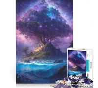 Rompecabezas de 1000 Piezas para Adolescentes: Gran árbol en la Isla, Juegos Divertidos, Actividades para Disfrutar en casa, Juego con un diseño Precioso 50x75cm