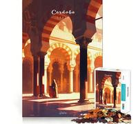 Rompecabezas de 1000 Piezas para Adolescentes Gran Mezquita de Córdoba,Juego de lógica Divertido y de fácil Montaje,Juego Tranquilo,decoración navideña,Regalo (38x26cm)