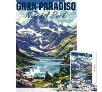 Rompecabezas de 1000 Piezas para Adolescentes Gran Paradiso Italia Juego práctico para la diversión Familiar Juguetes antiestrés Que mejoran el Amor Entre Parejas (38x26cm)