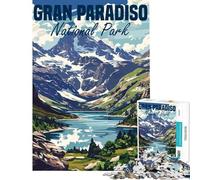 Rompecabezas de 1000 Piezas para Adolescentes Gran Paradiso Italia Juguete antiestrés Desafío de análisis y lógica para completar (Tamaño 38x52cm)