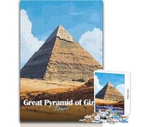 Rompecabezas de 1000 Piezas para Adolescentes, Gran Pirámide de Giza, desafío difícil, Juego Educativo, Regalo para Mujeres y Hombres (tamaño 38x26cm)