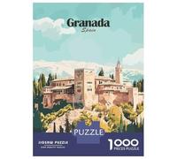 Rompecabezas De 1000 Piezas para Adolescentes Granada Spain Travel Rompecabezas para Adultos Juego Familiar Corte De Precisión Regalo De Cumpleaños, Regalos, 38x26cm/1000pcs