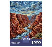 Rompecabezas De 1000 Piezas para Adolescentes Grand Canyon Impasto Painting Rompecabezas para Adultos Juegos Familiares Mejora La Memoria Cumpleaños Y Navidad 38x26cm/1000pcs