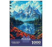 Rompecabezas De 1000 Piezas para Adolescentes Grand Teton National Park Vintage Rompecabezas para Adultos Juegos Relajantes Corte De Precisión Regalos Y Cumpleaños Únicos 52x38cm/1000pcs