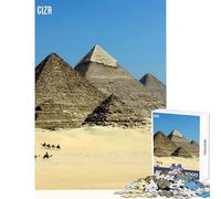 Rompecabezas de 1000 Piezas para Adolescentes Grandes pirámides de Giza decoración del hogar Juguetes Regalo de cumpleaños Juego práctico interacción Entre Padres e Hijos tamaño 50x75cm