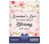 Rompecabezas De 1000 Piezas para Adolescentes Grandmas Love Blessing Rompecabezas para Adultos Juegos Relajantes Arte De Pared Diversión En Casa Actividades, 70x50cm/1000pcs