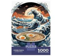 Rompecabezas De 1000 Piezas para Adolescentes Grate Ramen Wave Tsunami Rompecabezas para Adultos Juegos Familiares Corte De Precisión Regalos Y Cumpleaños Únicos 70x50cm/1000pcs