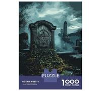 Rompecabezas De 1000 Piezas para Adolescentes Graveyard with Pentagram Rompecabezas para Adultos Juegos Familiares Difícil Difícil Cumpleaños Y Navidad 70x50cm/1000pcs