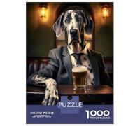 Rompecabezas De 1000 Piezas para Adolescentes Great Dane in The Pub Rompecabezas para Adolescentes Juegos Relajantes Montaje De Patrones Regalos para Amigos Y Familiares 38x26cm/1000pcs