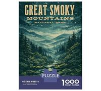 Rompecabezas De 1000 Piezas para Adolescentes Great Smoky Mountains National Park Rompecabezas para Adultos Juguetes Antiestrés Desafío Difícil Desafiante De Completar 52x38cm/1000pcs
