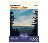 Rompecabezas De 1000 Piezas para Adolescentes Great Smoky Mountains National Park Travel Art Rompecabezas para Adultos Juegos Relajantes Arte De Pared Diversión En Casa Actividades, 38x26cm/1000pcs