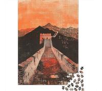 Rompecabezas De 1000 Piezas para Adolescentes Great Wall of China Painting-3 Rompecabezas para Adultos Juegos De Relajación Decoración del Hogar Desafío Educativo 70x50cm/1000pcs