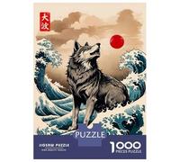 Rompecabezas De 1000 Piezas para Adolescentes Great Wave of Wolf Rompecabezas para Adultos Juegos Divertidos Decoración Cumpleaños, Navidad 70x50cm/1000pcs