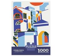 Rompecabezas De 1000 Piezas para Adolescentes Greece Santorini Rompecabezas para Adultos Juguetes Antiestrés Corte De Precisión Regalos para Amigos Y Familiares 70x50cm/1000pcs