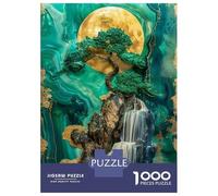 Rompecabezas De 1000 Piezas para Adolescentes Green Bonsai Waterfall Rompecabezas para Adultos Juego Familiar Difícil Difícil Cumpleaños Y Navidad 70x50cm/1000pcs