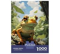 Rompecabezas De 1000 Piezas para Adolescentes Green Frog in Nature Rompecabezas para Adultos Juegos Familiares Difícil Difícil Cumpleaños Y Navidad 52x38cm/1000pcs