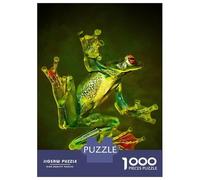Rompecabezas De 1000 Piezas para Adolescentes Green Frog Rompecabezas Juegos Divertidos Regalos para Mujeres Cumpleaños Y Navidad 70x50cm/1000pcs