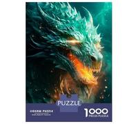 Rompecabezas De 1000 Piezas para Adolescentes Green Glowing Dragon Rompecabezas para Adultos Juego Práctico Pero Divertido Y Humorístico Regalos para Reducir El Estrés 38x26cm/1000pcs