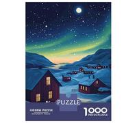 Rompecabezas De 1000 Piezas para Adolescentes Greenland Village Night Rompecabezas para Adultos Juego Práctico Mejora La Memoria Regalo De Cumpleaños, Regalos, 52x38cm/1000pcs