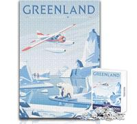 Rompecabezas de 1000 Piezas para Adolescentes Groenlandia Dinamarca Juguete Juego Intelectual Decoración Perfecta Regalo de cumpleaños Tamaño 50x75cm