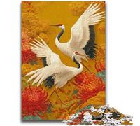 Rompecabezas de 1000 Piezas para Adolescentes: Grulla de Corona Roja, Ideal para la interacción Entre Padres e Hijos y la reducción del estrés (75x50cm)