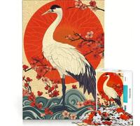 Rompecabezas de 1000 Piezas para Adolescentes: Grulla y Flores de Cerezo, Juegos educativos, decoración de Pared, para Fortalecer el Amor Entre Parejas 38x26cm